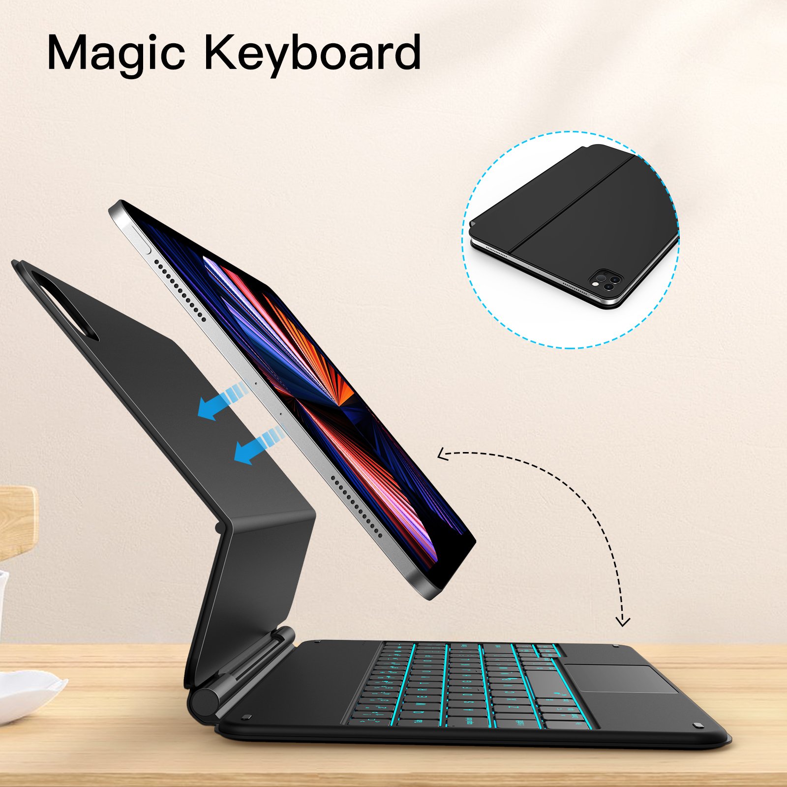 Multi-functional Touch pro 11&ipad 10th air 4Wireless Keyboard Cover For Ipad Pro 11 Magic Keyboard
