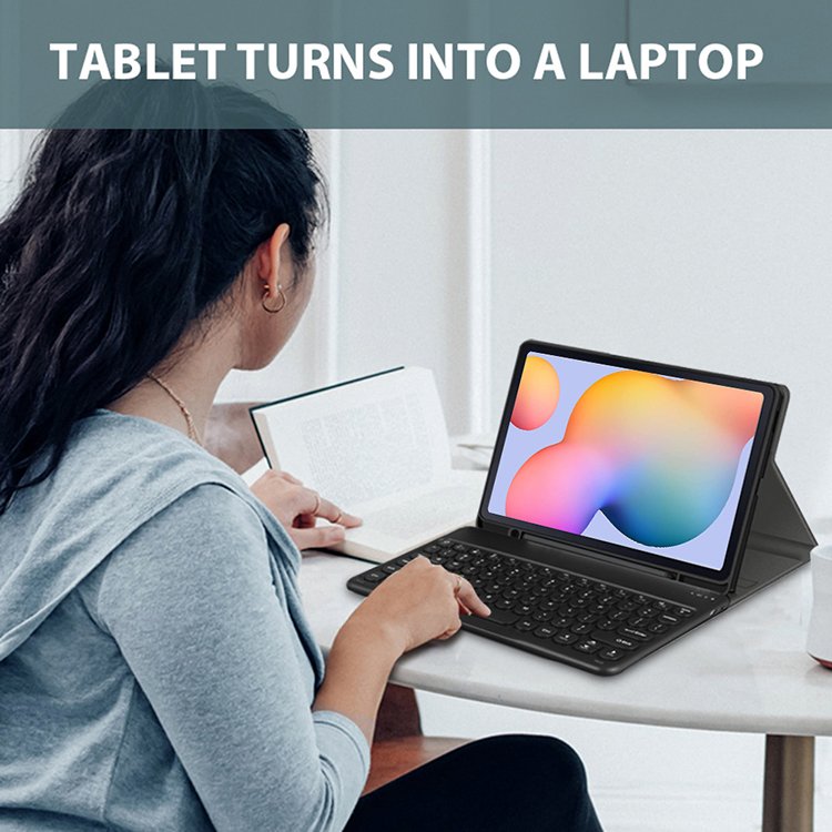 Tablet Case With Wireless Keyboard For Samsung Galaxy Tab A8 10.5 Inch For SM X200 X205 X207 Keyboard Cover With Pencil Holder