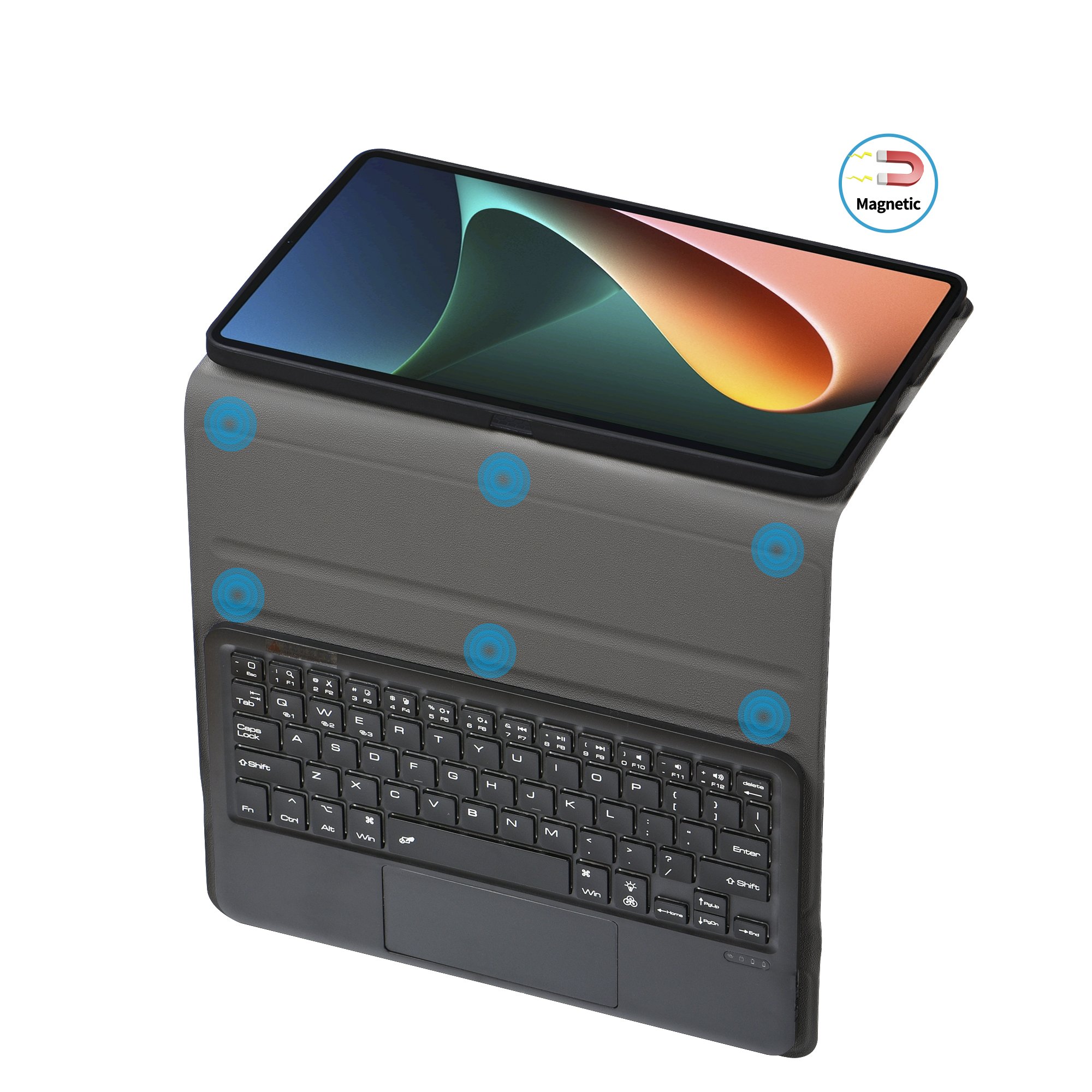 Touchpad Wireless Keyboard Flip Case DailyBiz for Samsung Galaxy Tab A8 10.5 2021 black SM-A800