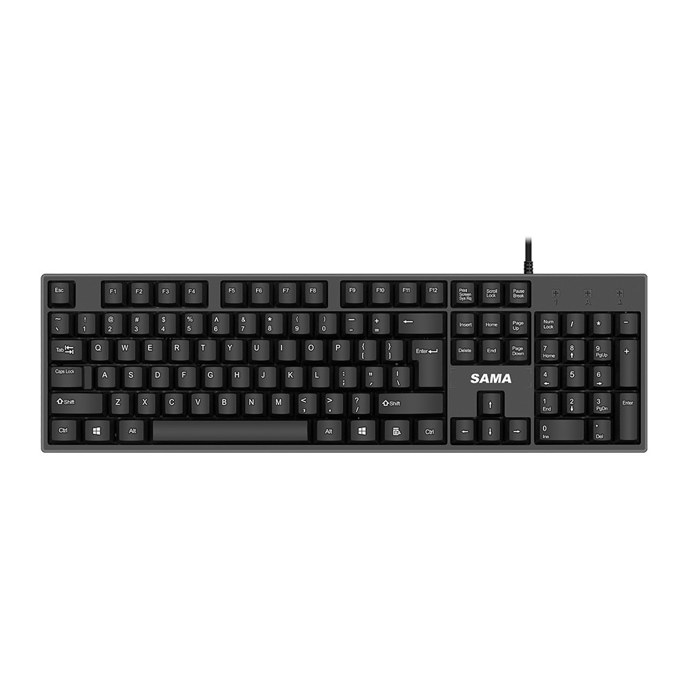SAMA Best Seller Keyboard and Mouse Set Wired 104 Keys Black Keyboard and Mouse Combos