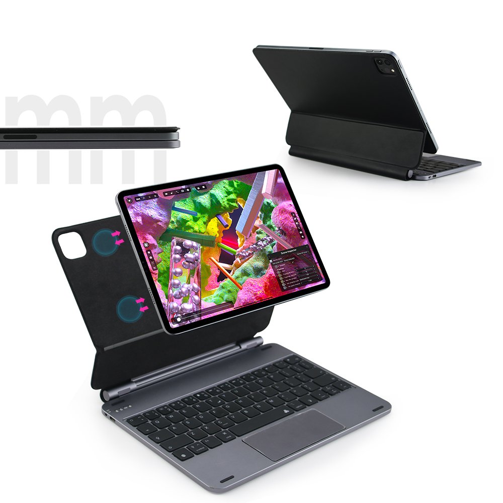 Magic Keyboard Travel Backlight Case with Wireless BT Trackpad for iPad Air 4/5th Generation & iPad Pro 11 Inch Keyboard Cover