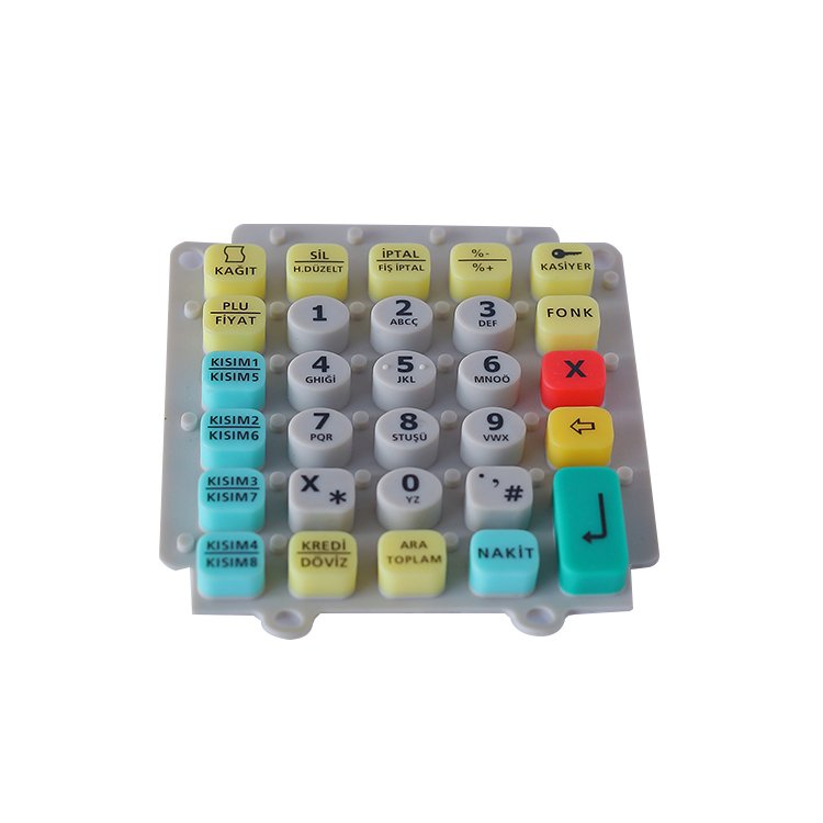 custom silicone product parts silicone rubber button pad