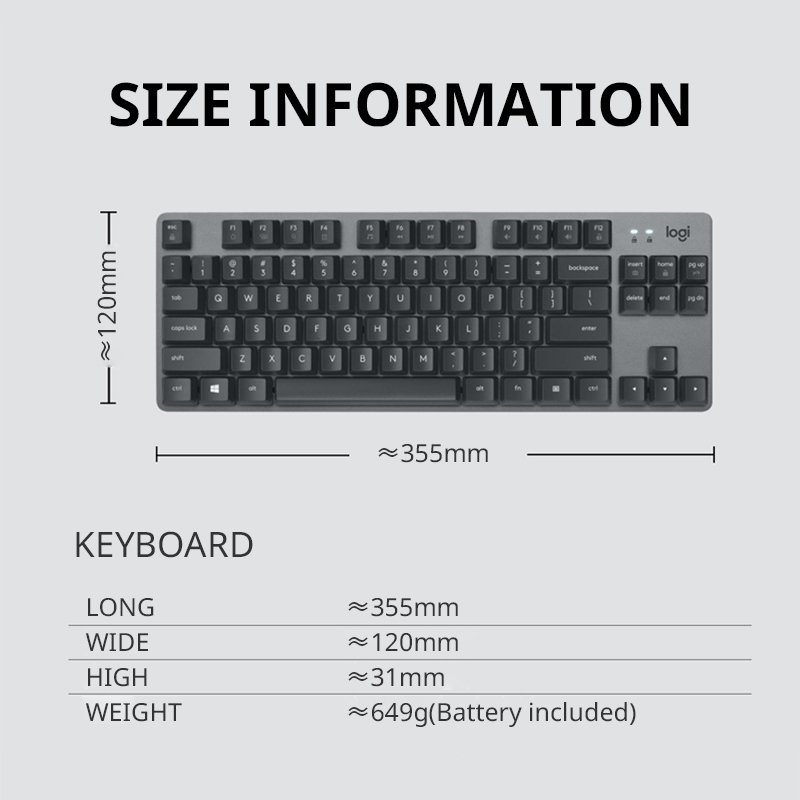 Best Price Logitech K835 Mini Mechanical Green shaft black Wired Keyboard Gaming office Keyboard