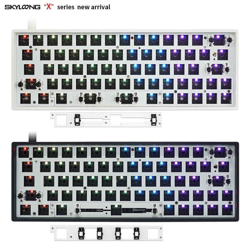 Skyloong hotsale hot swap gk64x gk64xs gaming mechanical keyboard 60% 61keys diy keyboards kit