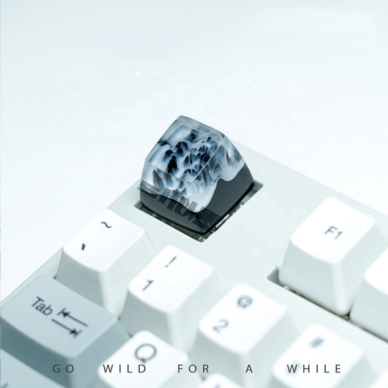 Customized SA Profile Resin Mount Fuji Keycaps For MX Switches Mechanical Keyboard Creative Resin Keycap