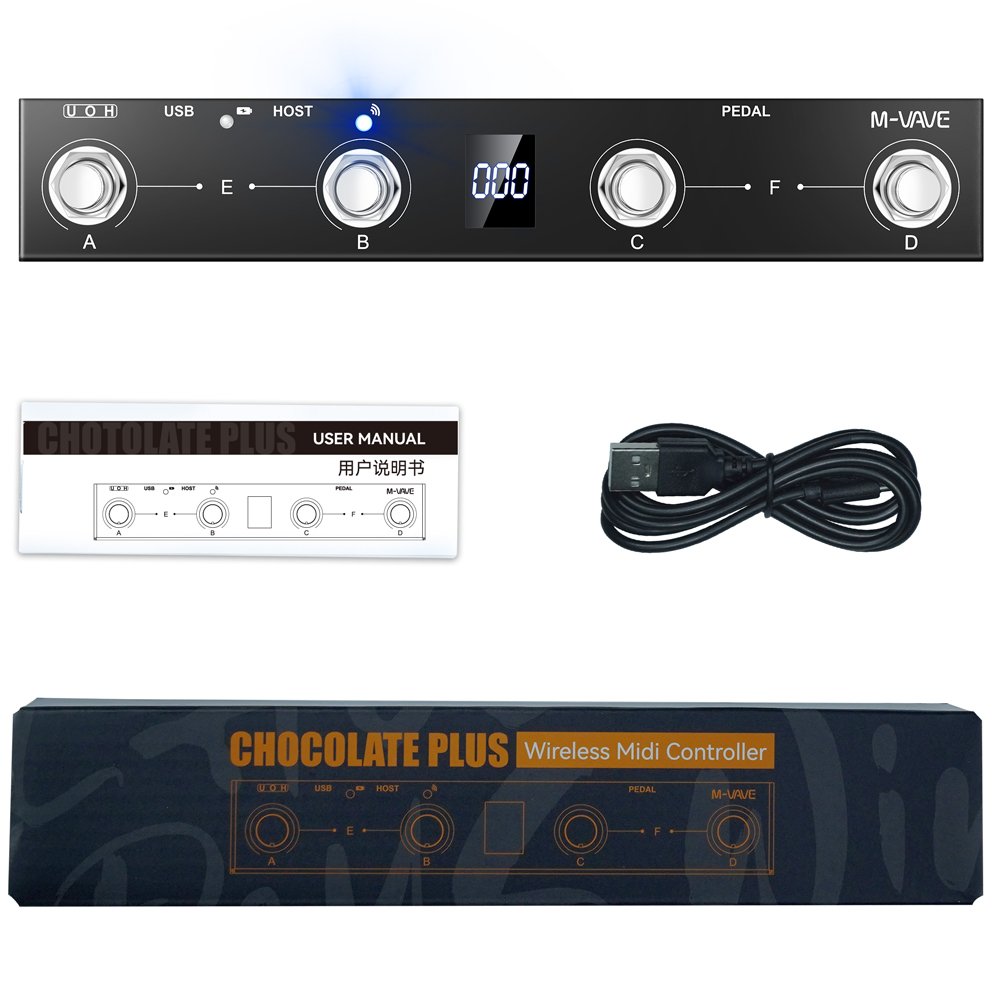 MIDI Foot Controller Multi-Effects USB-MIDI Support all PC/CC/Note/ON/OFF/SYSEX commander 4 Foot Switches