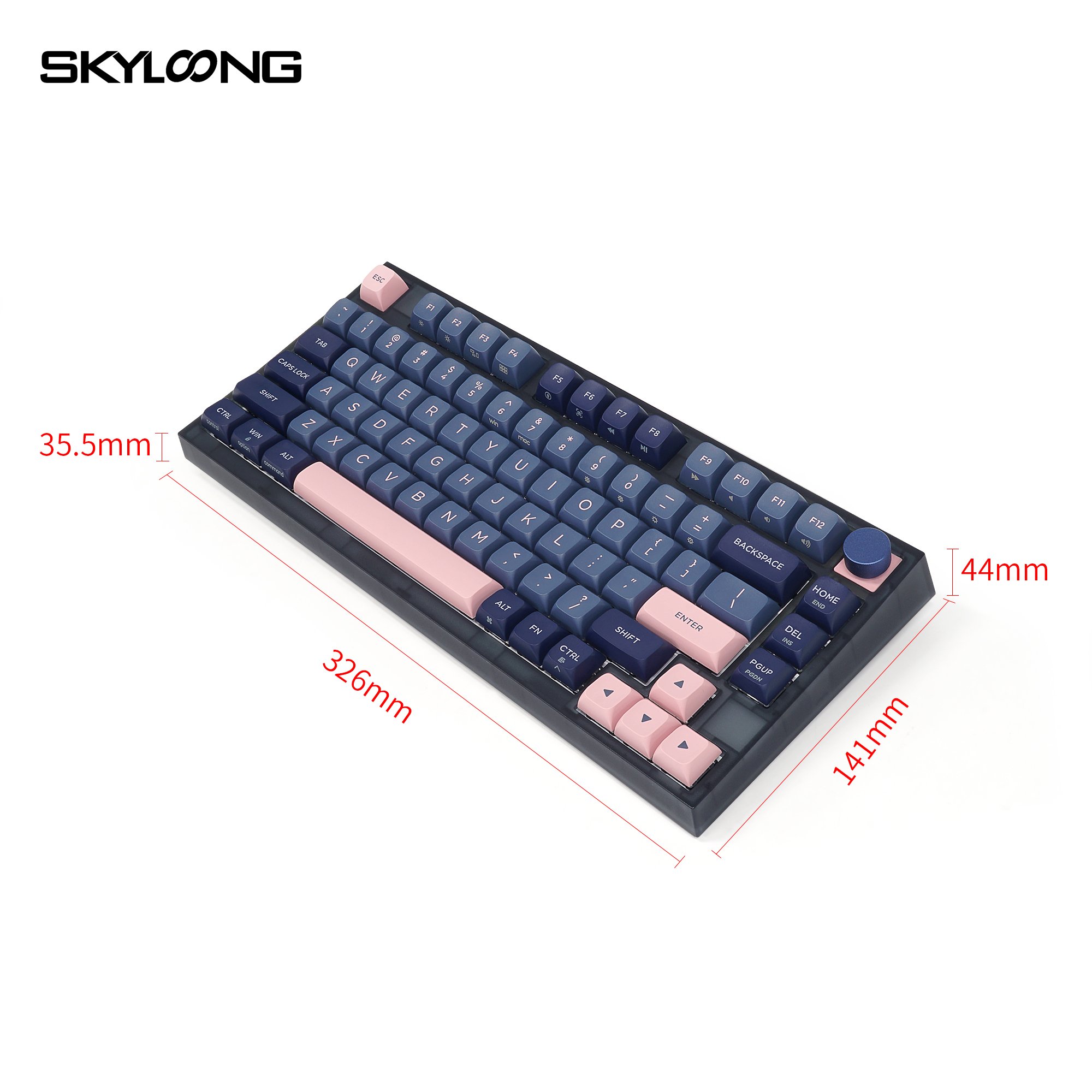 Skyloong gk75 newest hotswappable customizable wired optical switch 75% gaming mechanical keyboard