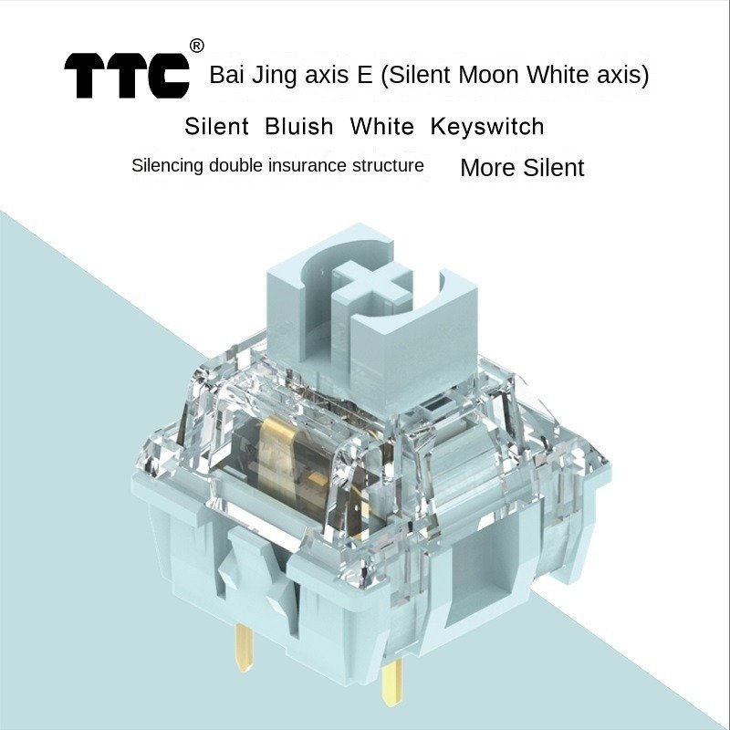 Spot wholesale TTC monthly white axis silent dustproof wall mechanical keyboard section axis customized DIY hot swappable switch