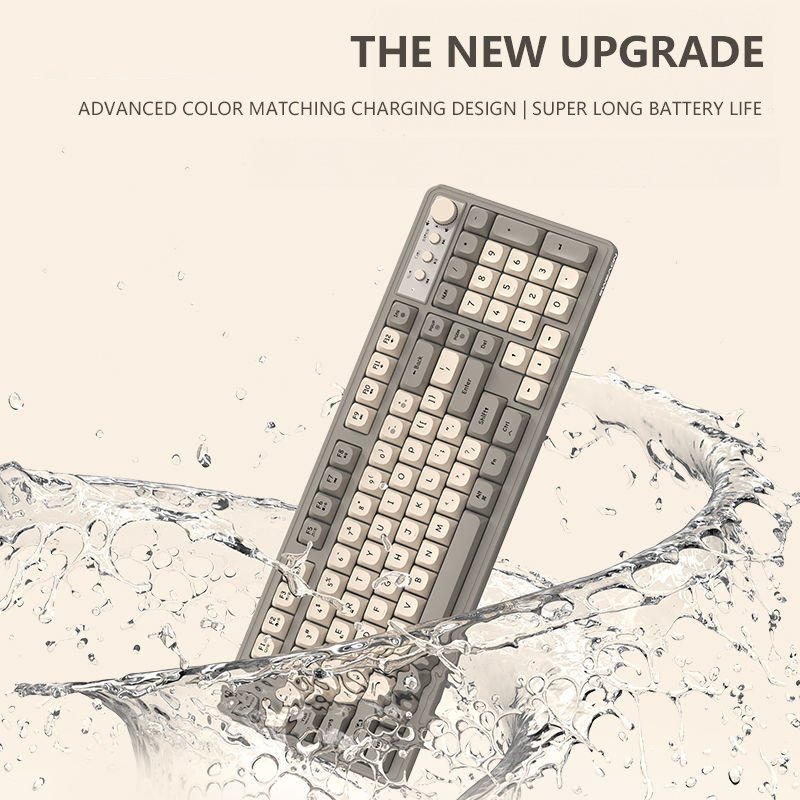 Bluetooth 2.4G Wireless Keyboard And Mouse Mechanical Feel Silent Office Computer High-value Rechargeable Mouse Keyboard Set