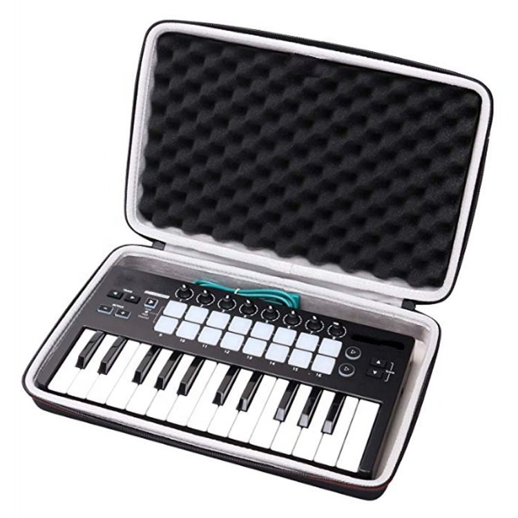 Hard Shell Protection Travel Carrying Case Hard Keyboard Bag Gig Case for 25 Key MIDI Controller Keyboards Strong Dense Foam