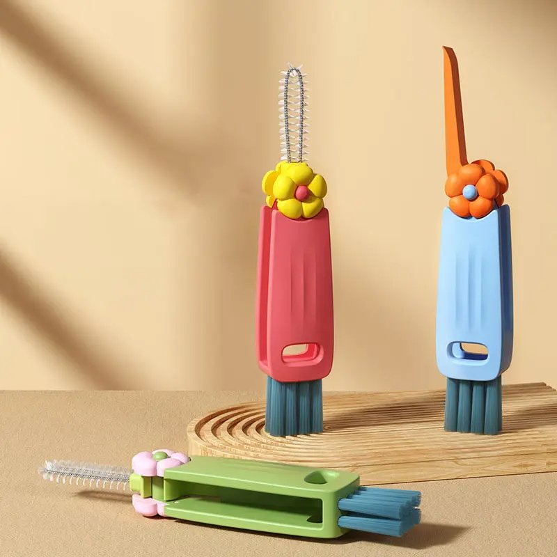 Mini Crevice Cleaning Brush Small Curved Computer Keyboard Cleaner Brush Flexible Window Water Bottle Cup Gap Brush