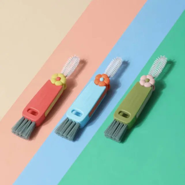 Mini Crevice Cleaning Brush Small Curved Computer Keyboard Cleaner Brush Flexible Window Water Bottle Cup Gap Brush