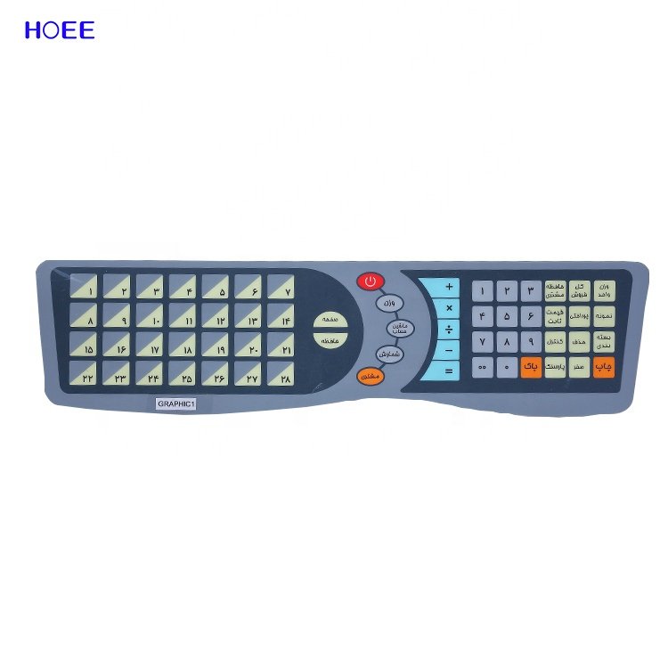 custom silk printing polyester film membrane keypad sticker graphic overlay