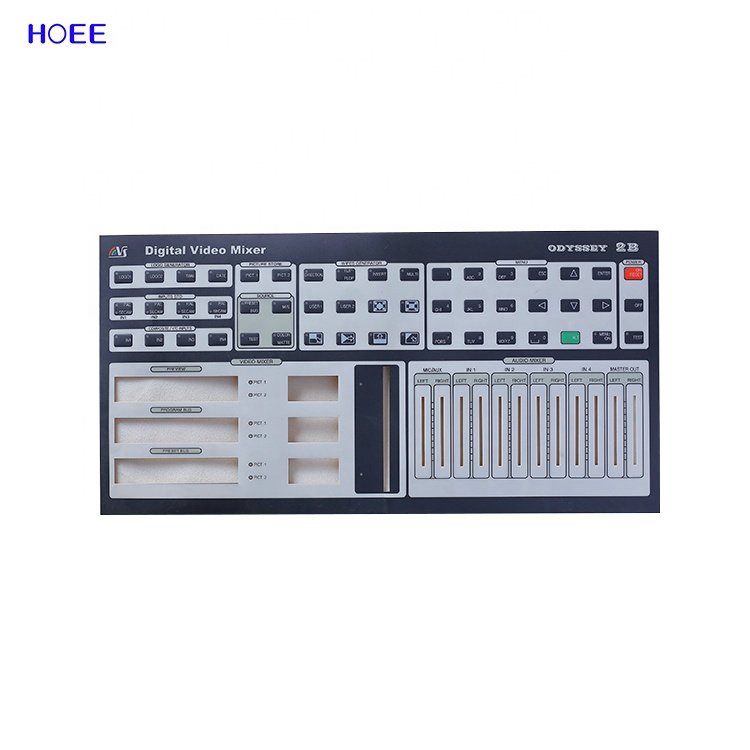 custom silk printing polyester film membrane keypad sticker graphic overlay