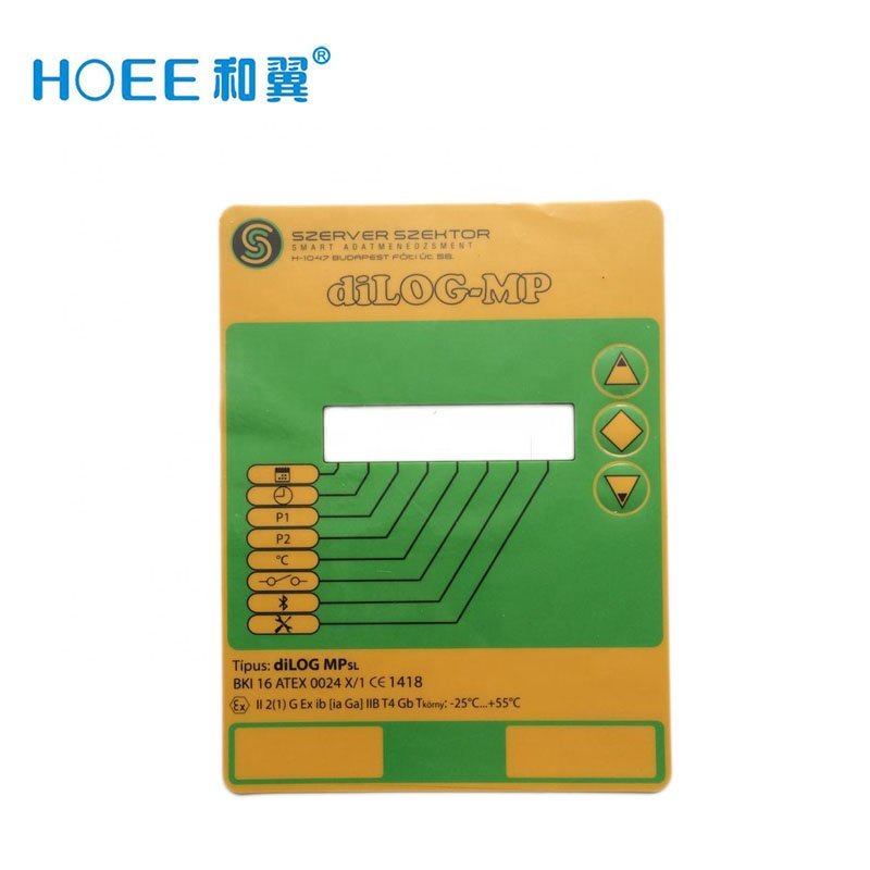 custom silk printing polyester film membrane keypad sticker graphic overlay