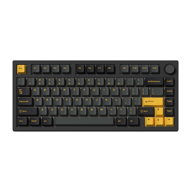 Mechanical Gaming Keyboard 75 Keys Blue Switches Backlit Keyboard for Gamer RGB Laptop Black
