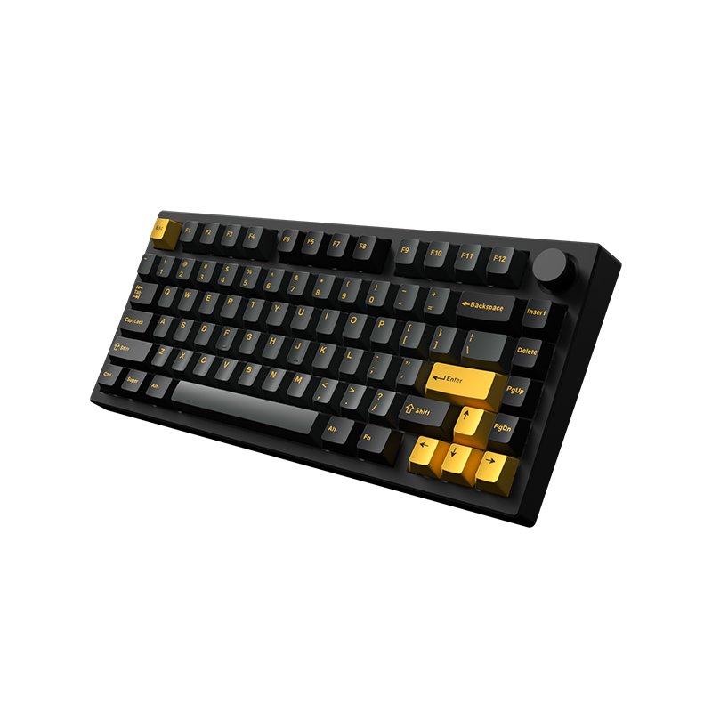 Mechanical Gaming Keyboard 75 Keys Blue Switches Backlit Keyboard for Gamer RGB Laptop Black