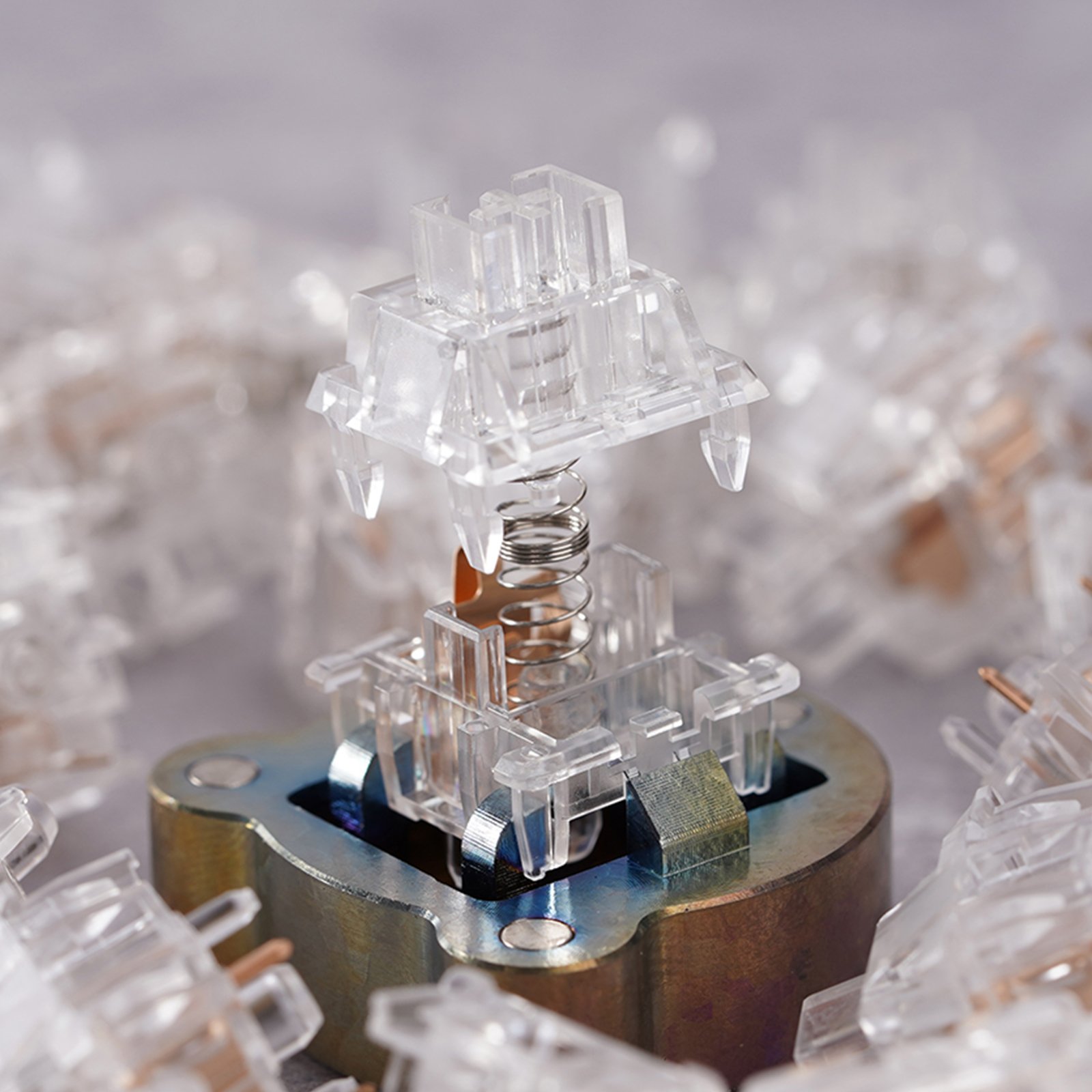 60g Customized Nylon Housing Translucent Stem Mechanical Keyboard Linear Switch Keycap Axis