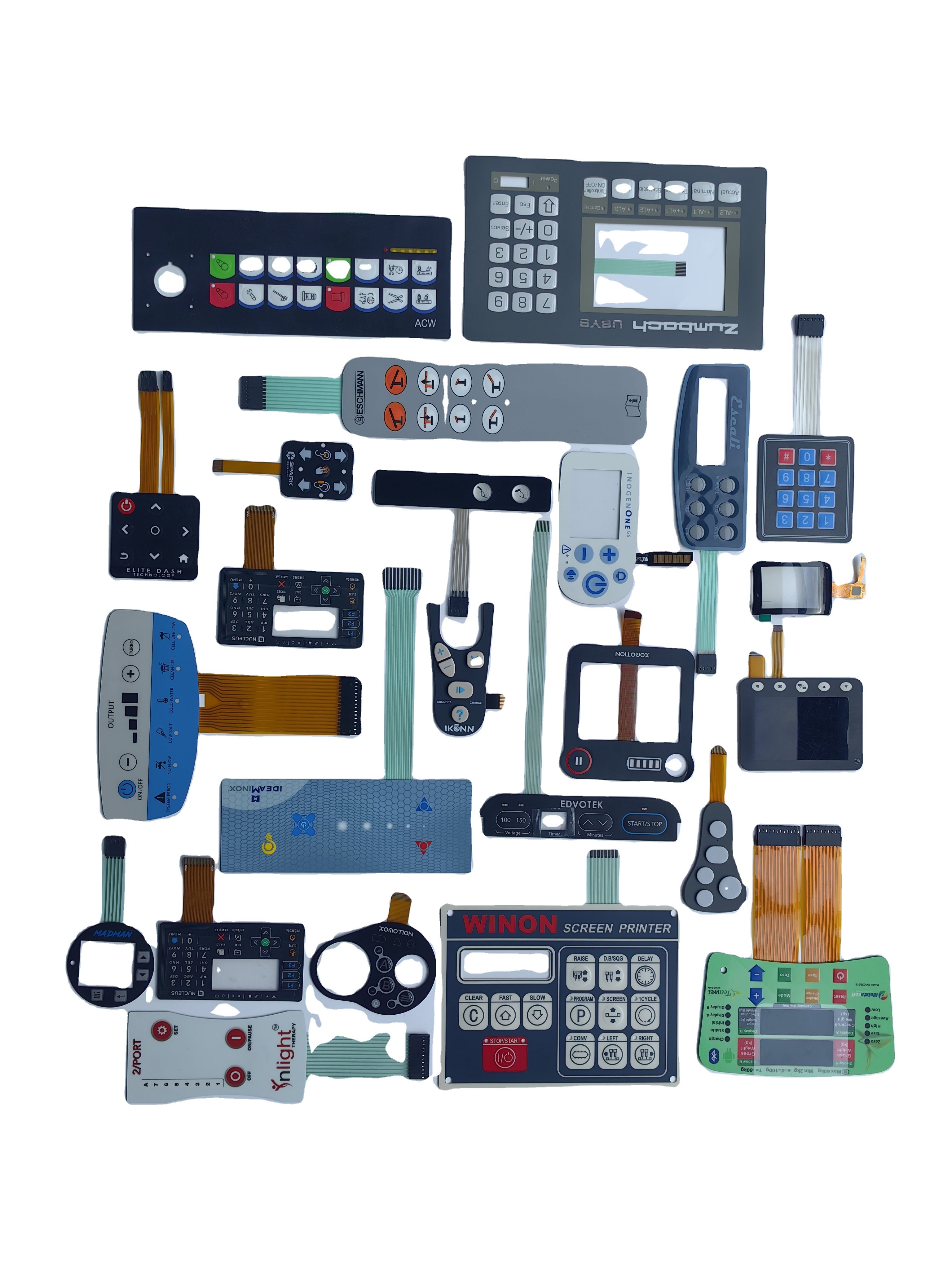 Competitive Price Custom CNC Membrane Keypad Push Button Switch 3M Adhesive Industrial Controller Silicone Rubber Keypads