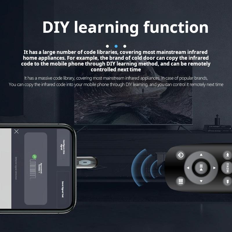 Wireless Infrared Remote Control Adapter Mobile Phone Transmitter For USB Type-C Long-distance Smart Phone Infrared Transmitter