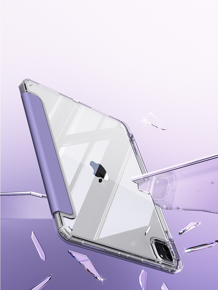 Acrylic Tablet Case PU Leather Smart Clear PC Shell for 10.9 inch ipad 10th Generation 2022 Edition Magnetic Case