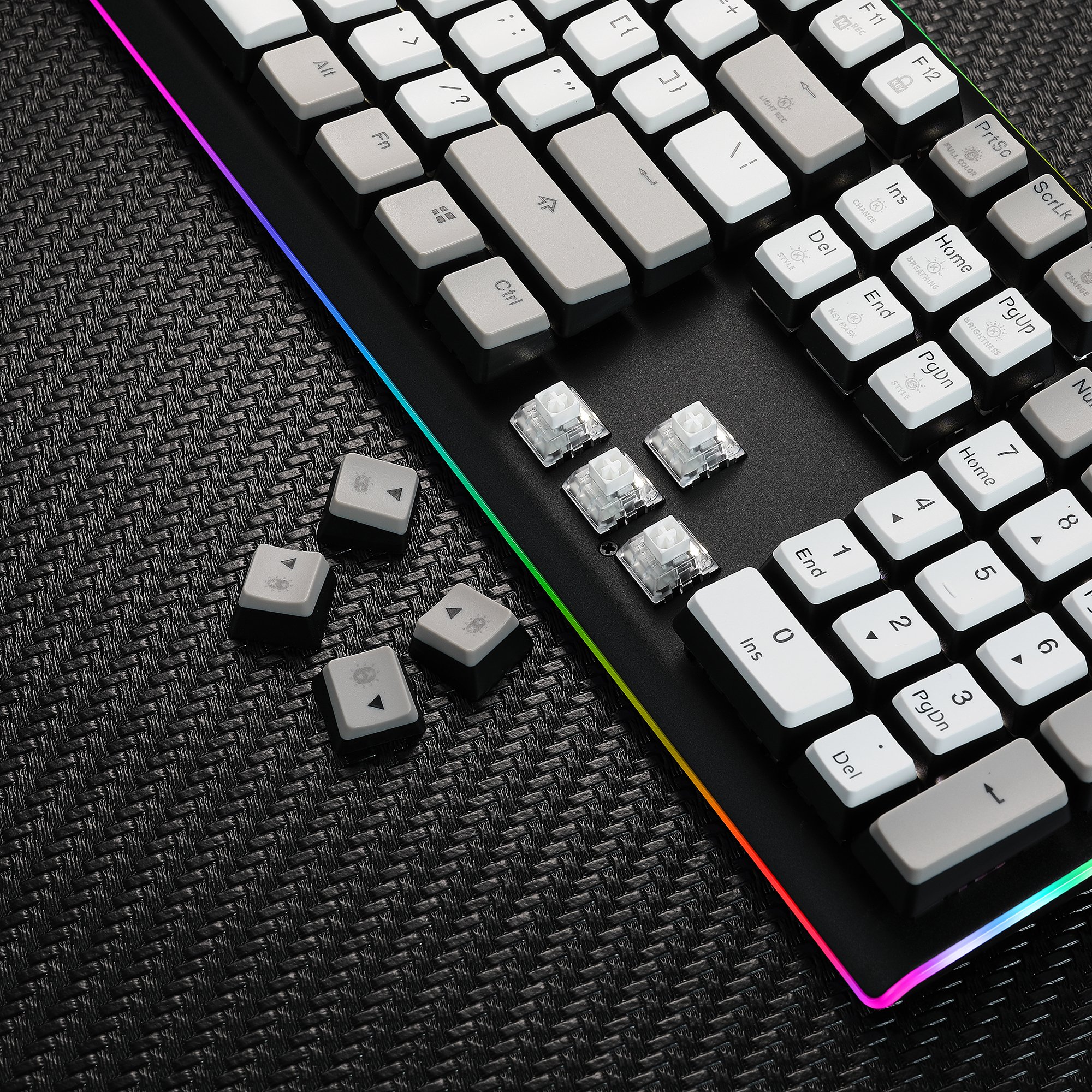 Hot Sale Pubg Game Keyboard 104 Keys Rgb Backlit ABS Keycap USB Type-C Kailh White Brown Switch Mechanical Keyboard For Desktop