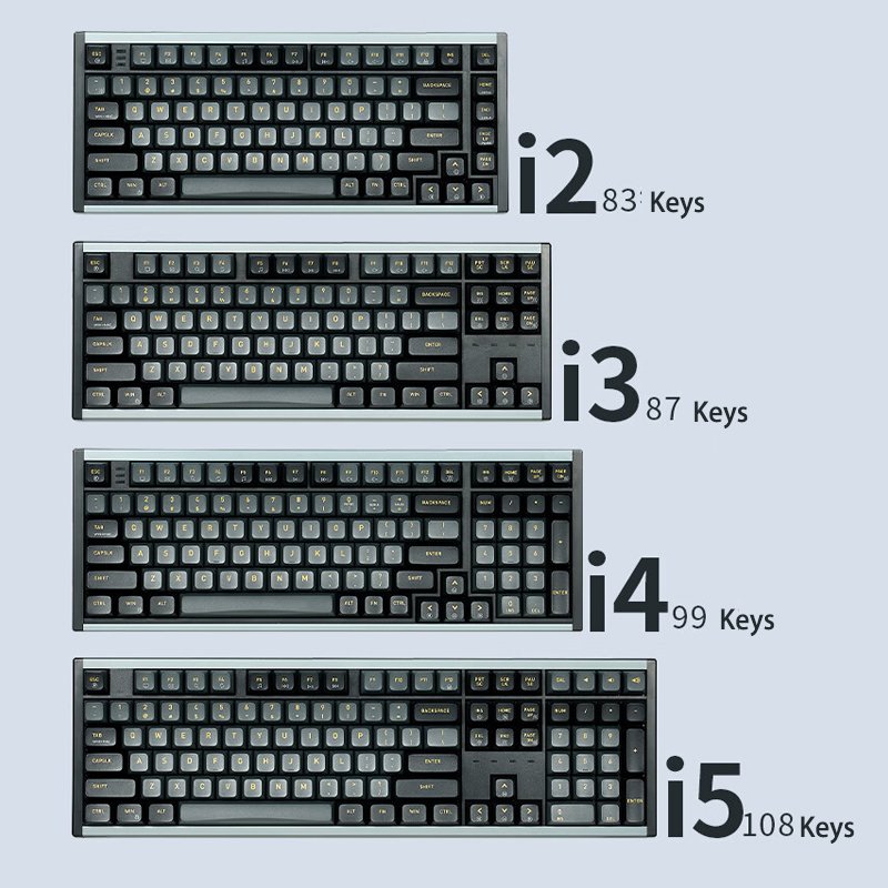 Aluminum Keyboard 75% RGB Backlight PBT Keycap Custom Ergonomic Mechanical Keyboard 87keys For Gamer