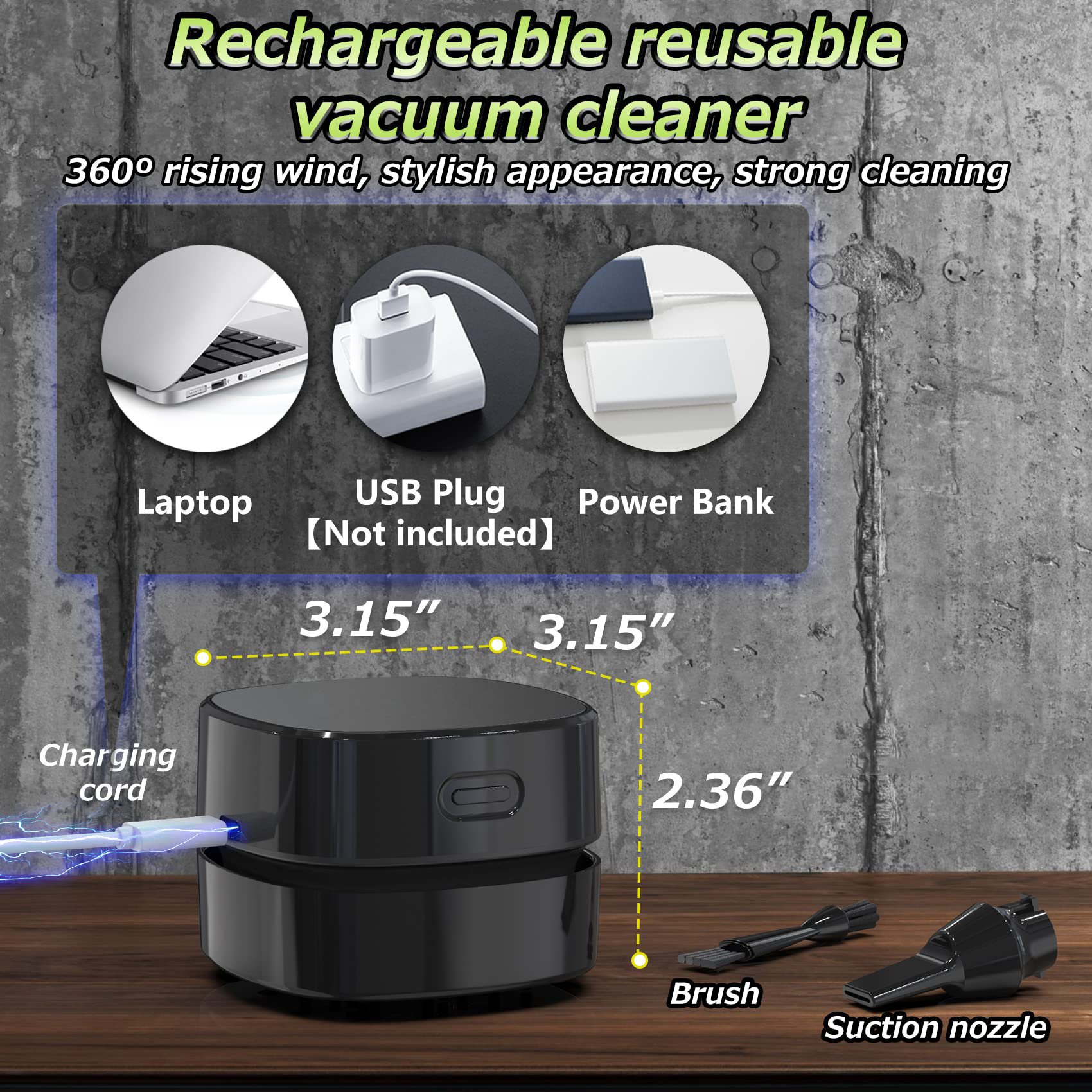 Mini Portable USB Rechargeable Handheld Aspiradora De Escritorio Aspirateur Ordinateur Electric Desk Vacuum Cleaner For Keyboard