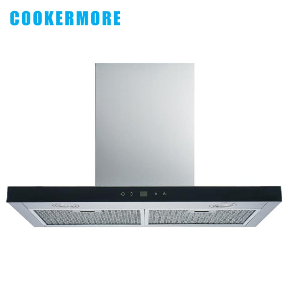 New design super slim auto cleran stainless steel kitchen chimney range hood