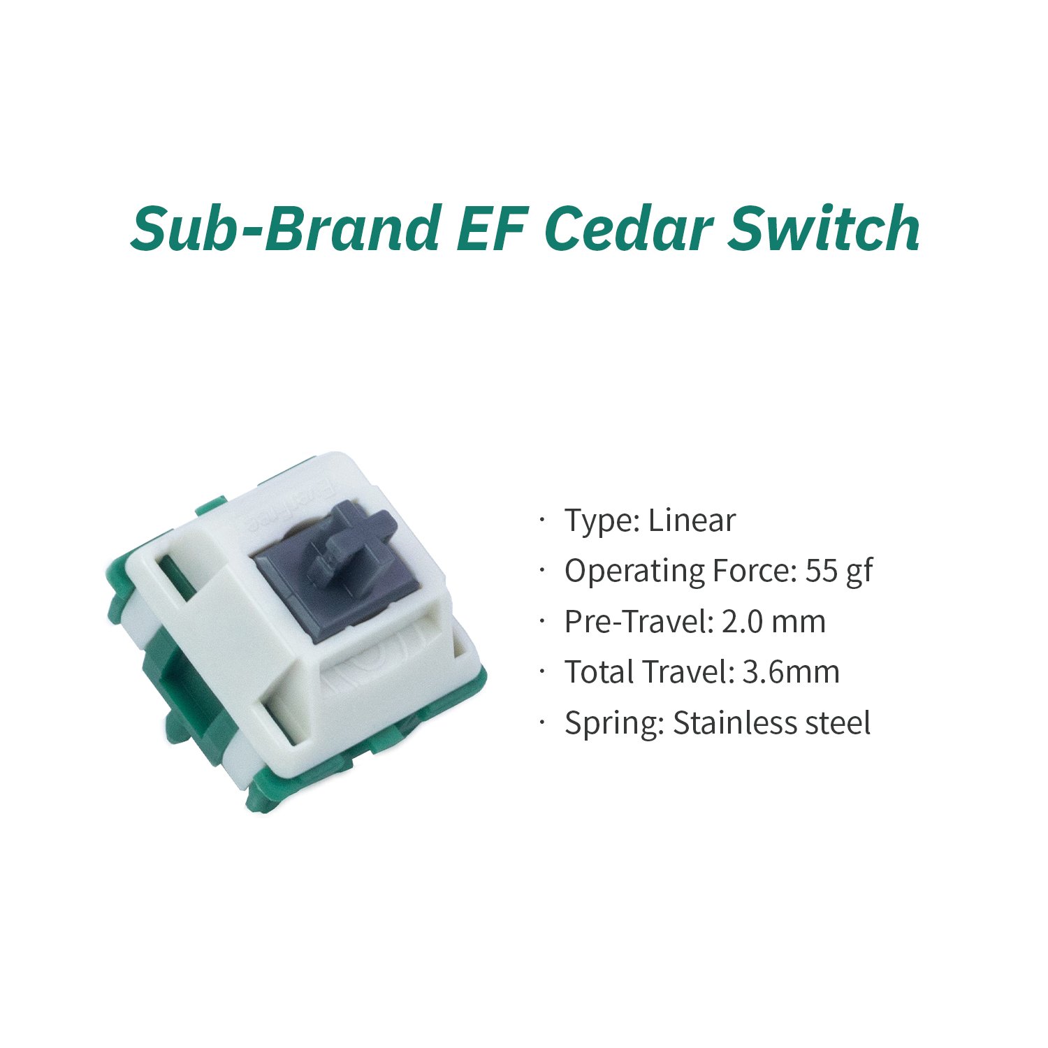 GATERON sub-brand Ever Free gaming Linear 5 pin custom EF Cedar Switch mechanical keyboard switch