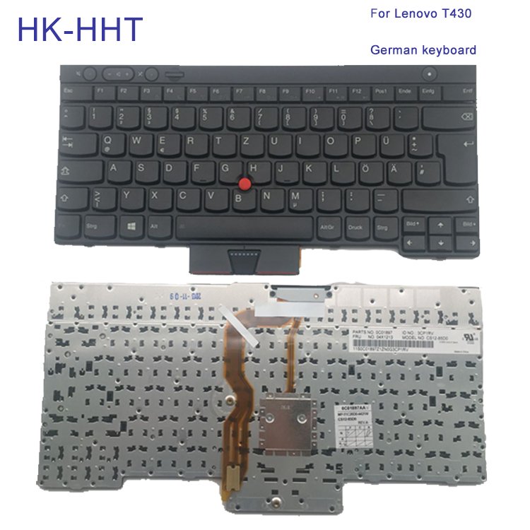 laptop keyboard replacement for T430 German keyboard with backlight orpointer
