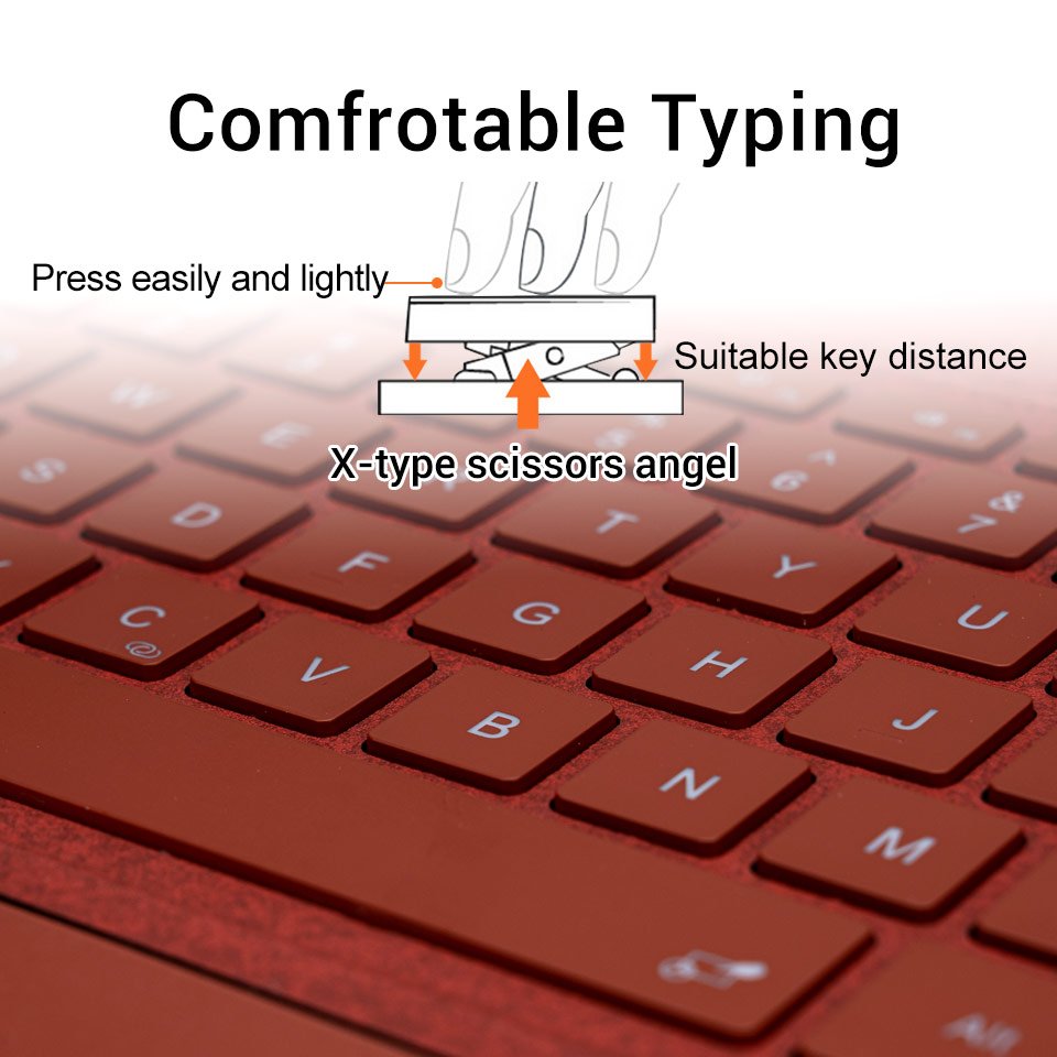 YiLing Portable Ultra Thin Keyboard Mini Type case Cover for Surface Pro 8/X/9
