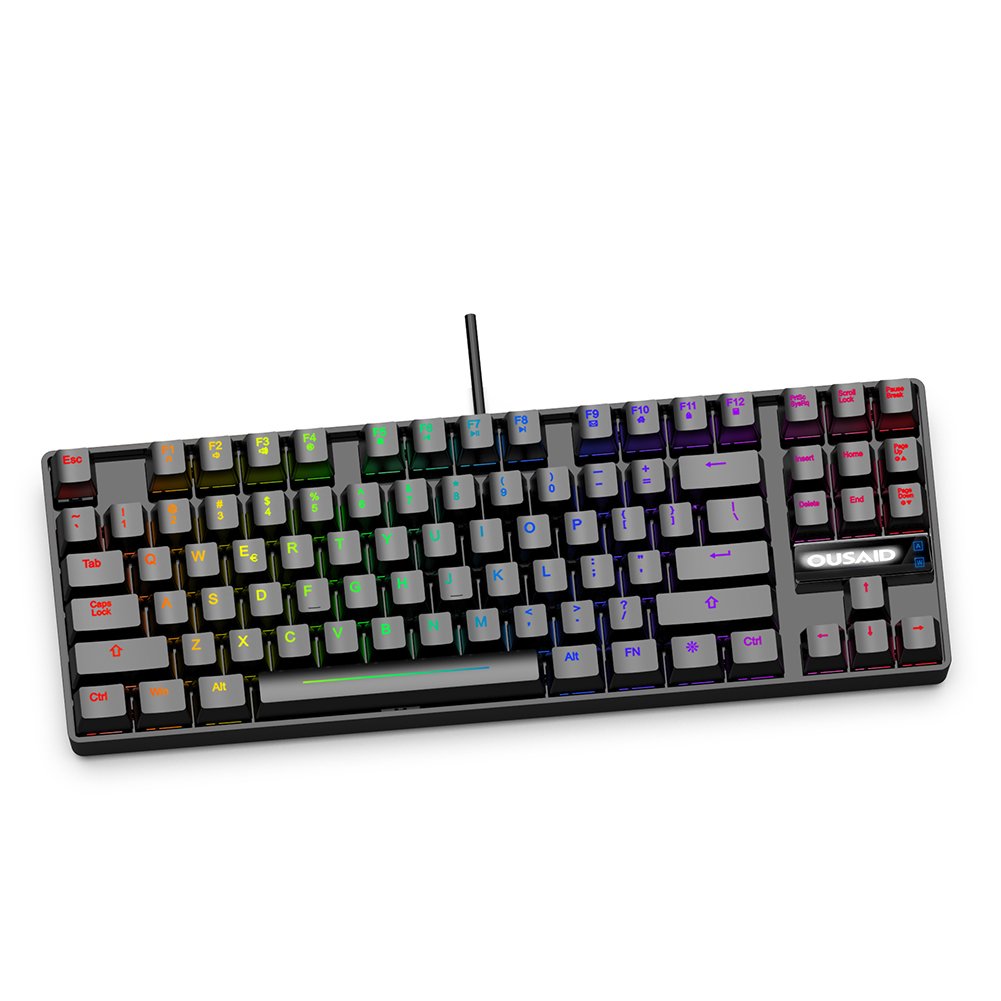 RGB Mechanical Gaming Keyboard 87 Keys LED Backlit Wired Programmable For teclado gamer