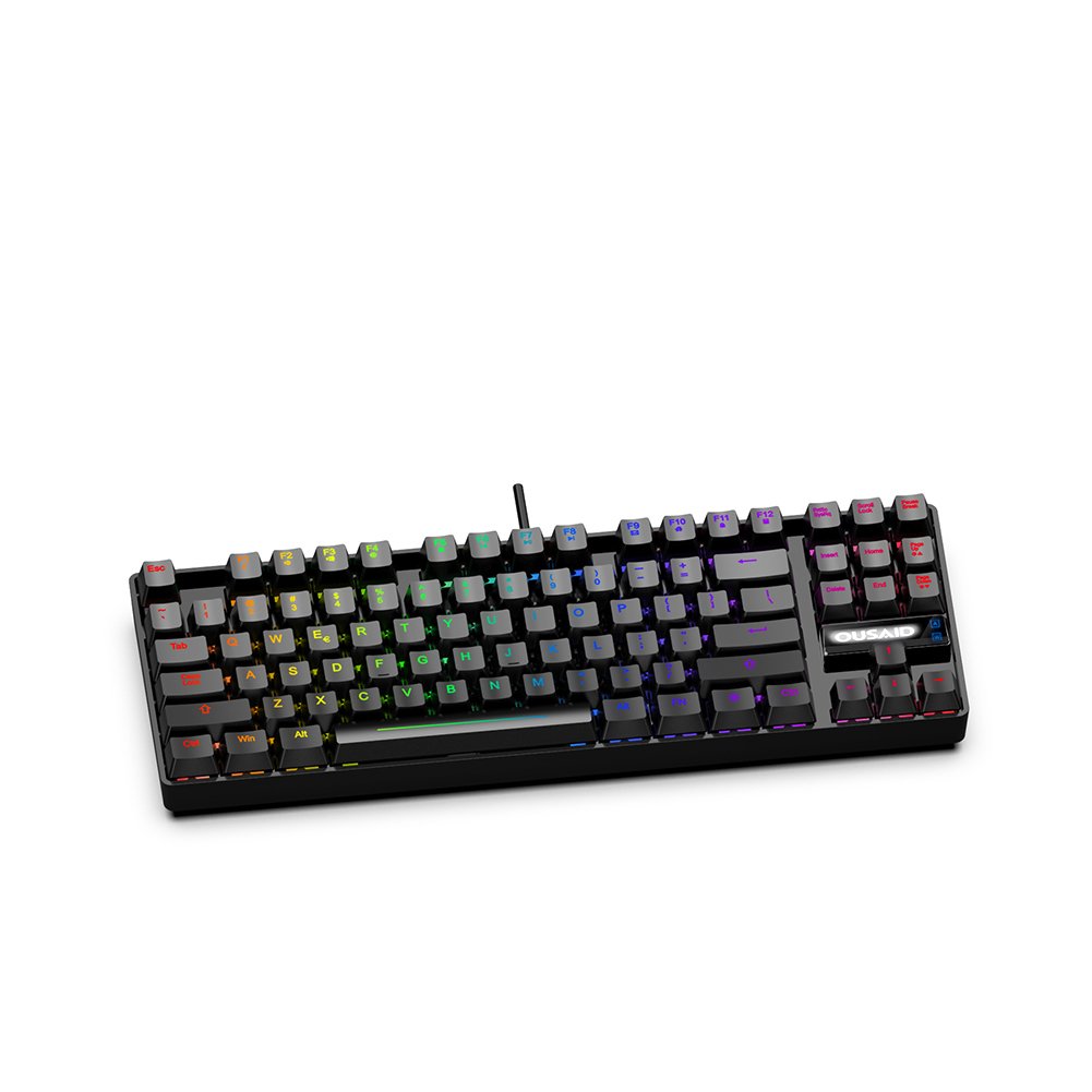 RGB Mechanical Gaming Keyboard 87 Keys LED Backlit Wired Programmable For teclado gamer