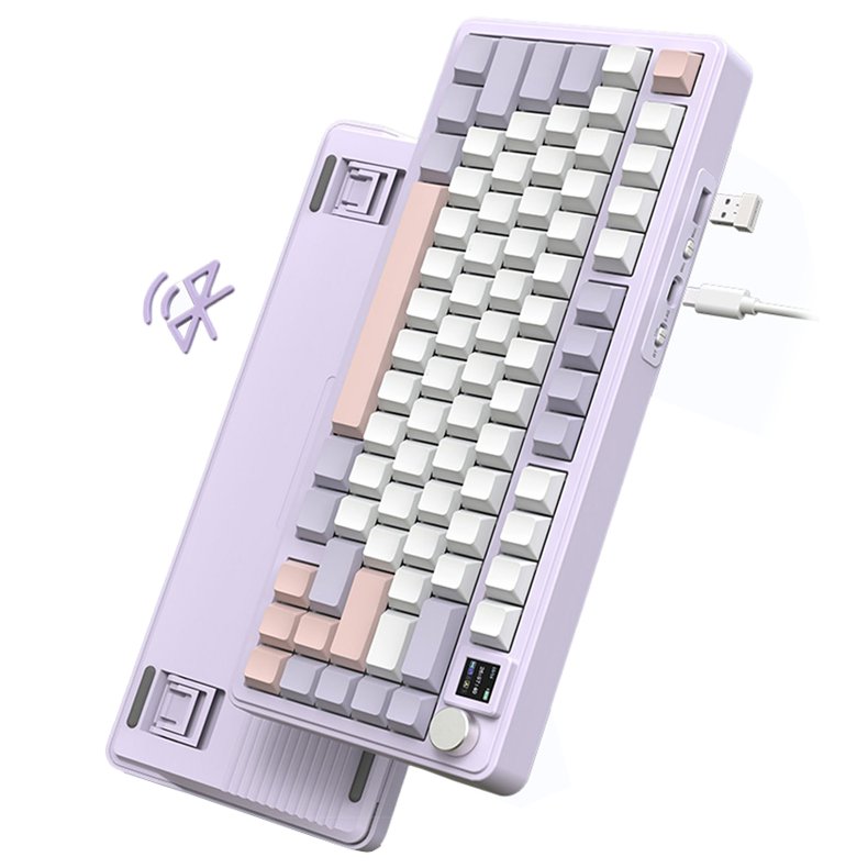Custom Screen 75% PC RGB Bluetooth Wired Wireless Gaming Mechanical Keyboard with TFT Display