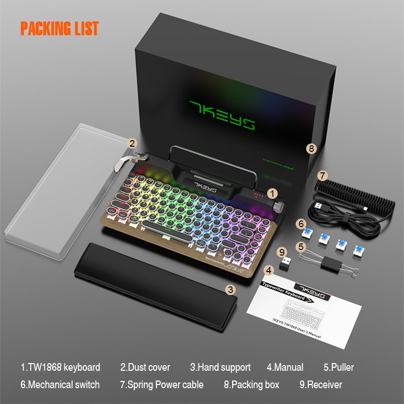 New Custom Optical Switch Wireless 83Key RGB Feel Cyan Keycaps Waterproof Gaming Mechanical Keyboard