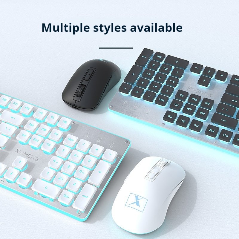 Xinmeng K806 wireless silent keyboard and mouse set brown axis mechanical feel bluetooth game office for girls