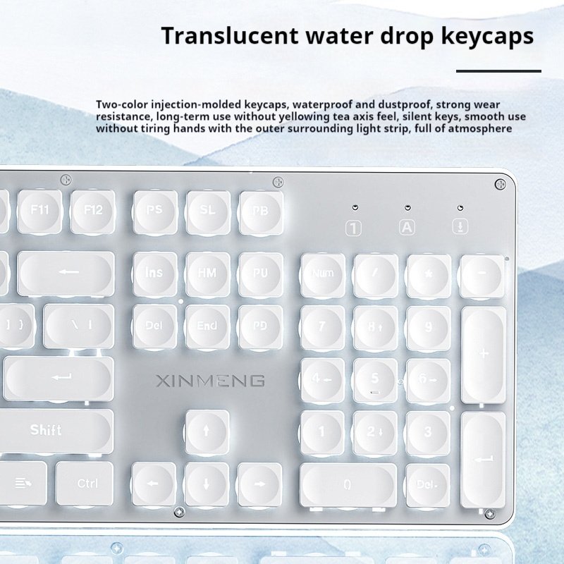 Xinmeng K806 wireless silent keyboard and mouse set brown axis mechanical feel bluetooth game office for girls