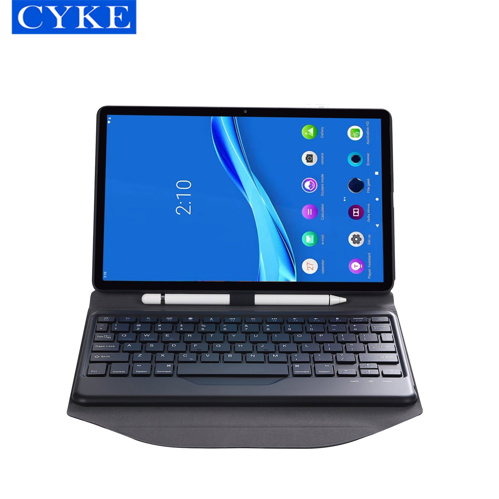 CYKE Flip Cover Tablet Keyboard Case For Lenovo Tab M10 Fhd Plus 2nd Gen 10.3 TB-X606F TB-X606X 2020