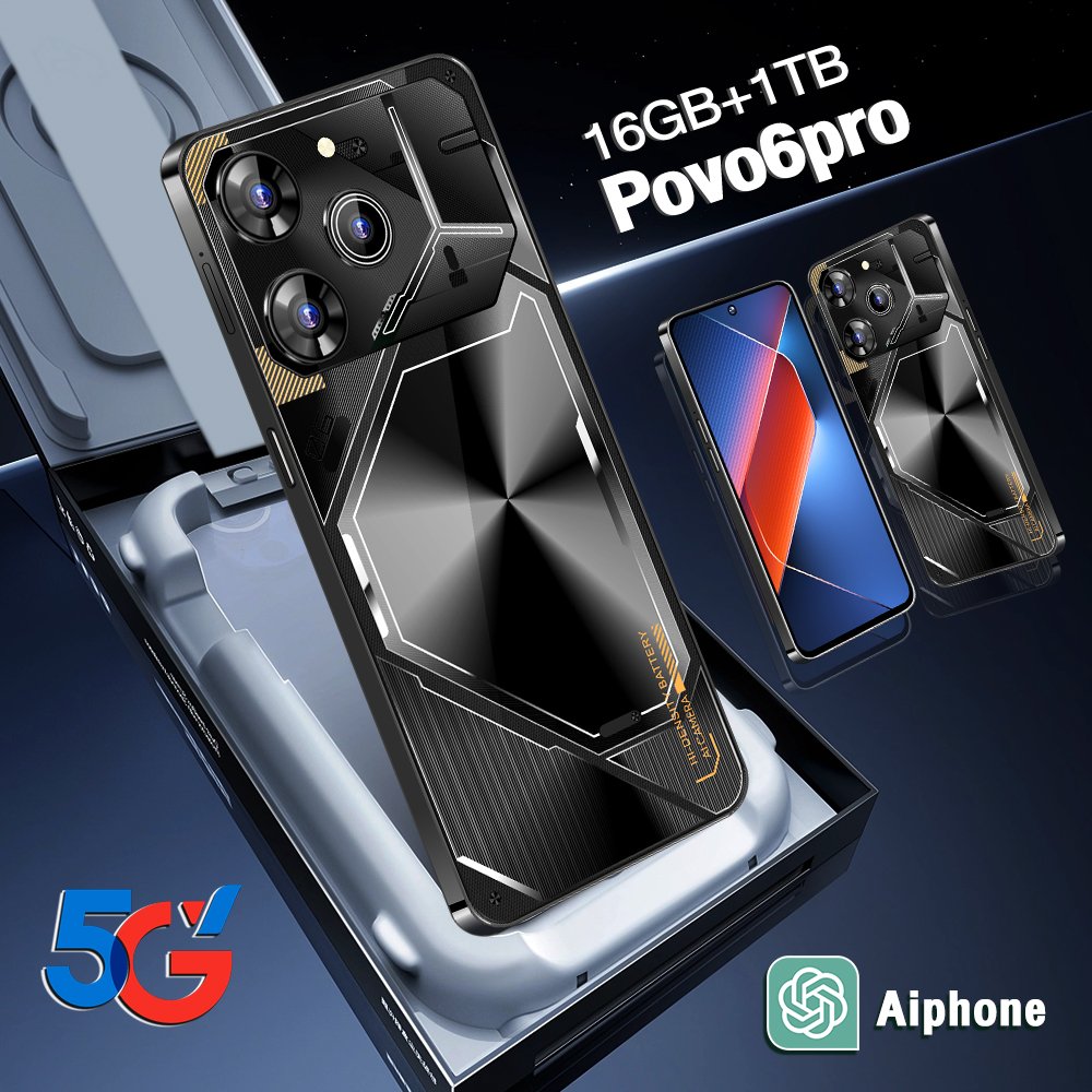 Original Pova6 Android Smartphone 7.3 Inch Touch Screen Dual SIM 3G/4G/5G Mobile Phone with Global Version