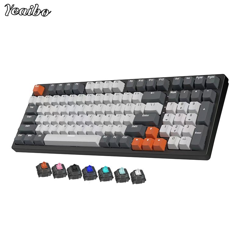 switches switch backlit for win ios gaming switches pc gamers transparent tablet rainbow rgb retro macro mechanical keyboard