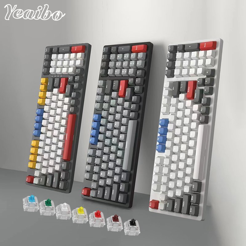 switches switch backlit for win ios gaming switches pc gamers transparent tablet rainbow rgb retro macro mechanical keyboard