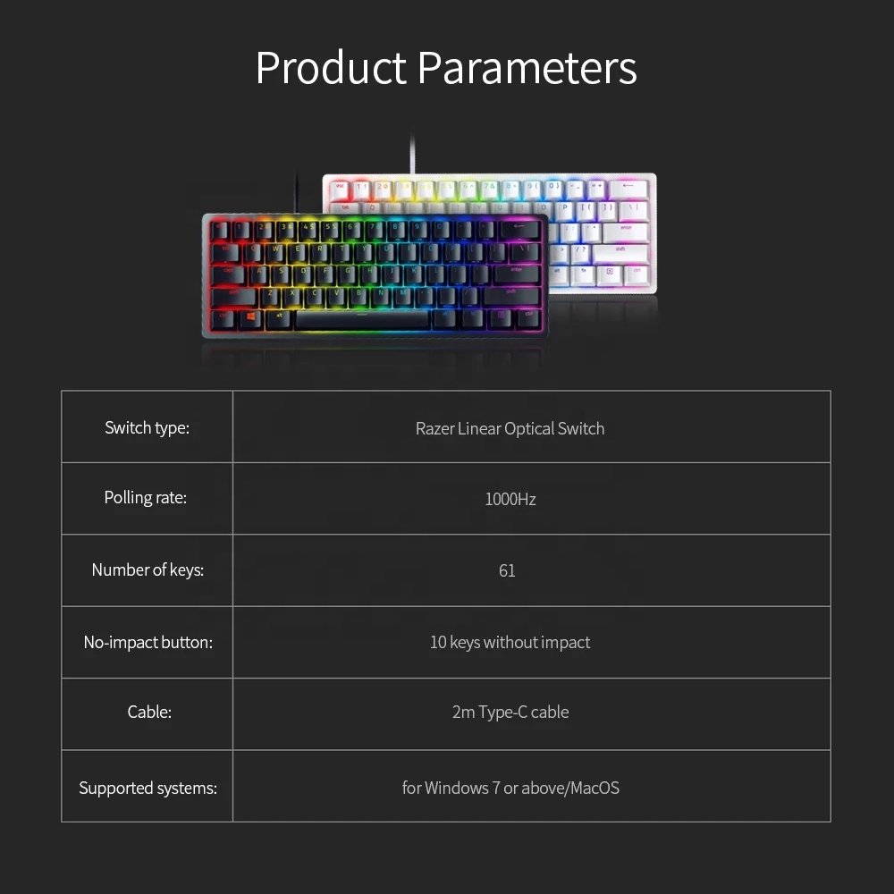 Razer Huntsman MINI Linear Optical Axis Keyboard Ergonomic keyboard Original Gaming Electronics Keyboard