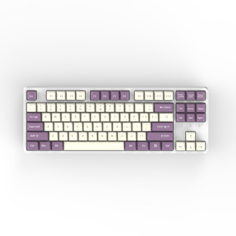 2021 new summer season keyboard purple color mix cups of keyboard in 87 standard keys with cherry original height keyboards