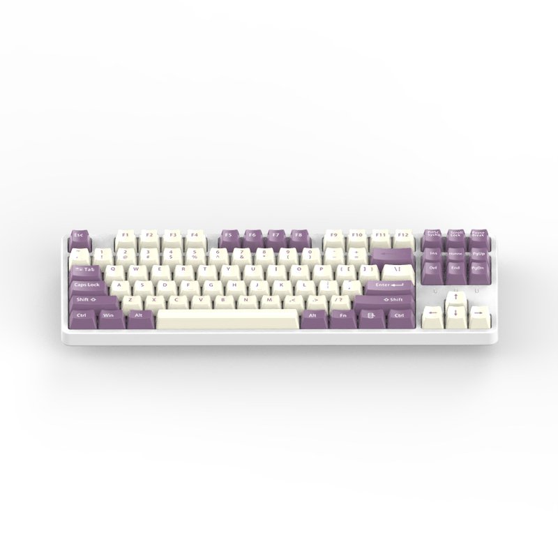 2021 new summer season keyboard purple color mix cups of keyboard in 87 standard keys with cherry original height keyboards