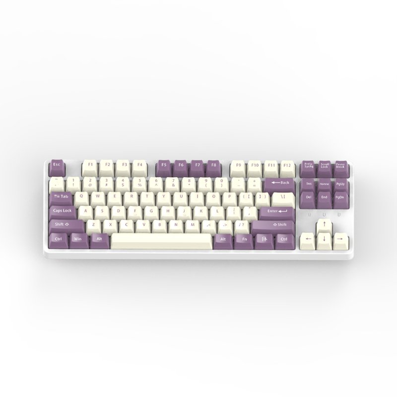 2021 new summer season keyboard purple color mix cups of keyboard in 87 standard keys with cherry original height keyboards