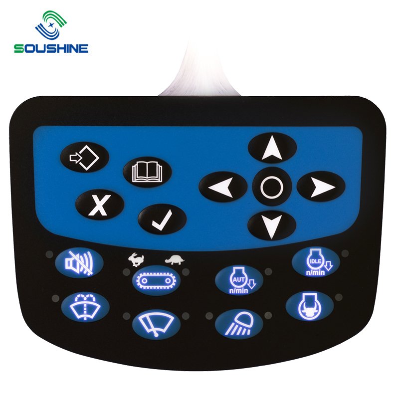 soushine 3key tactile key panel backlight airflow diffusion adhesive 4 button access acrylic keyboard keycaps membrane switch