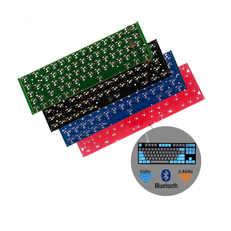 GH60 custom mechanical keyboard circuit board manufacturer keyboard pcb with 2.4ghz