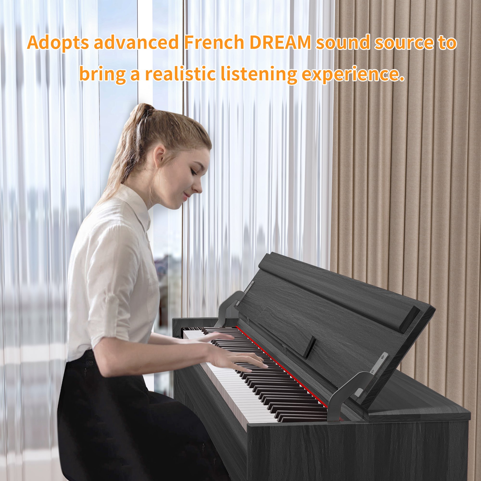 LeGemCharr digital piano keyboard electronic piano electric piano 88 keys