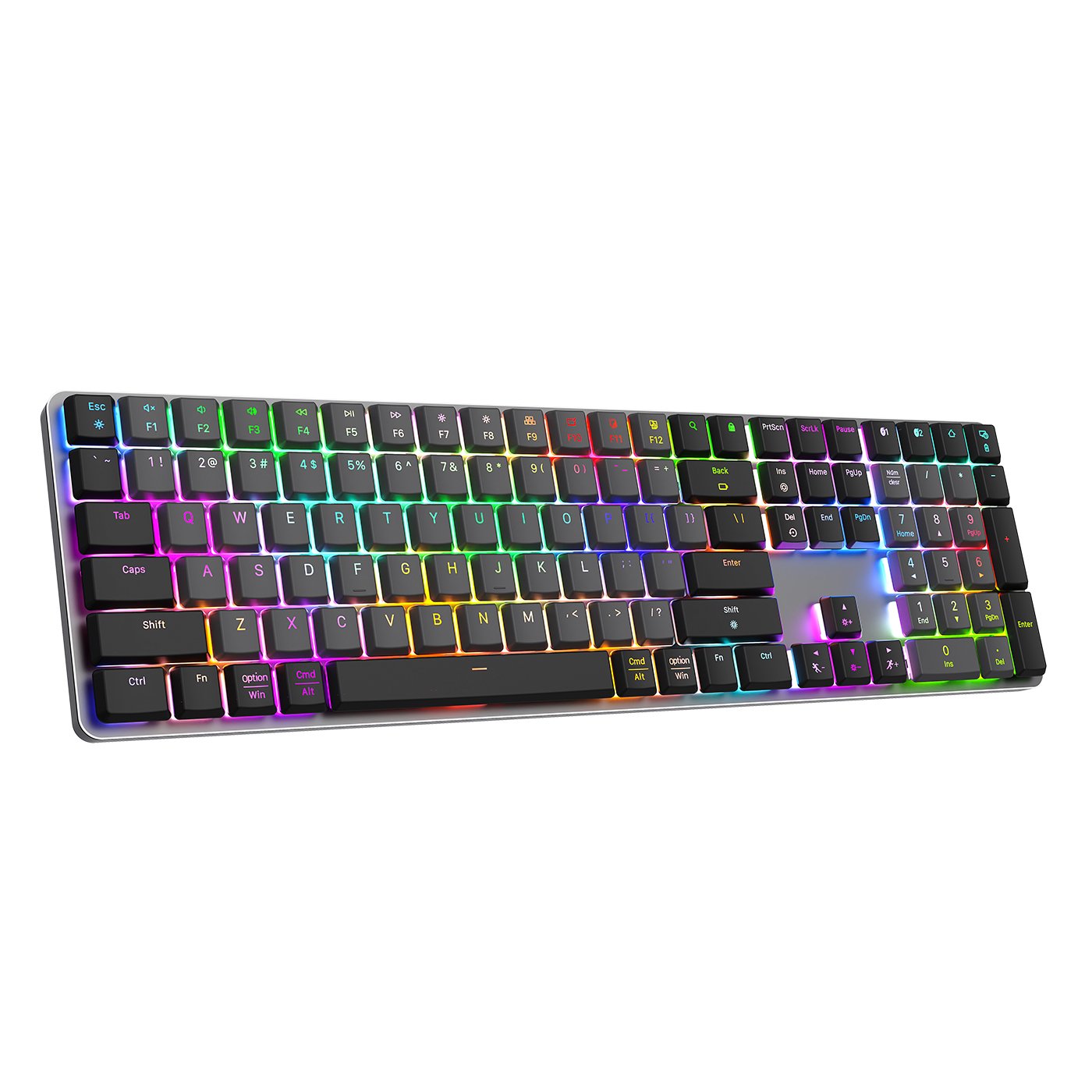 Custom Gateron Switches OUTEMU Axis Tri-mode Wired 2.4G Bluetooth RGB Wireless Aluminum Low Profile Gaming Mechanical Keyboard